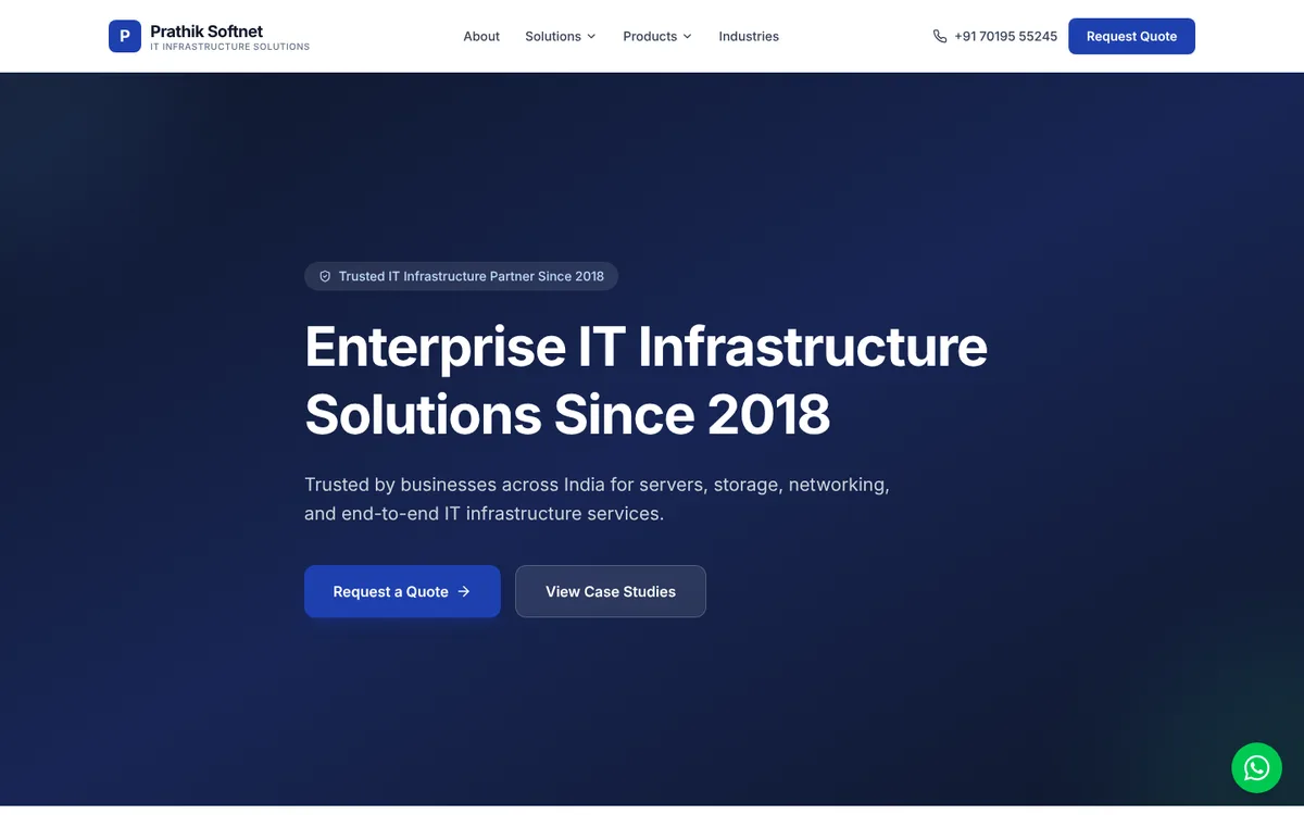 Prathik Softnet website